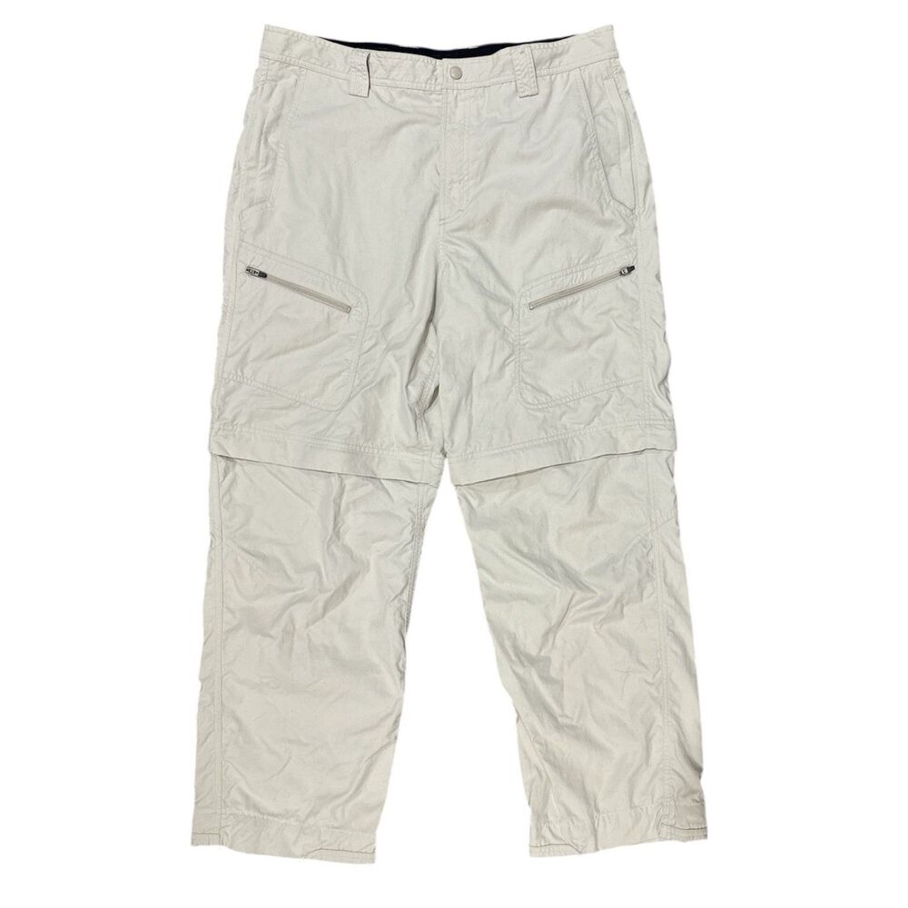 LL Bean Convertible Hiking Pants Mens 36X30 Zip Off Cargo Shorts Outdoor Trail